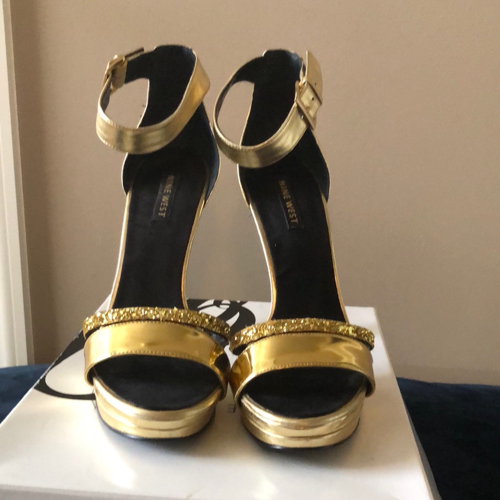 Nine West FIRSTMET Gold heels